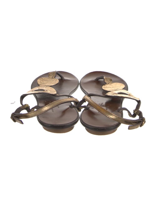 Robert Clergerie Leather T-Strap Sandals