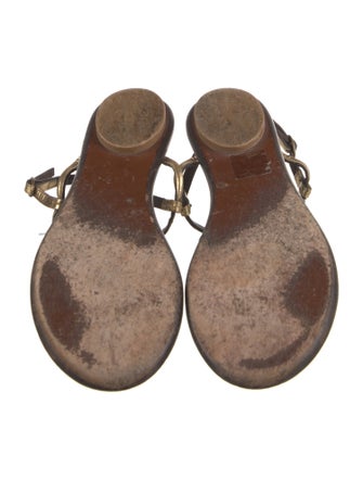 Robert Clergerie Leather T-Strap Sandals