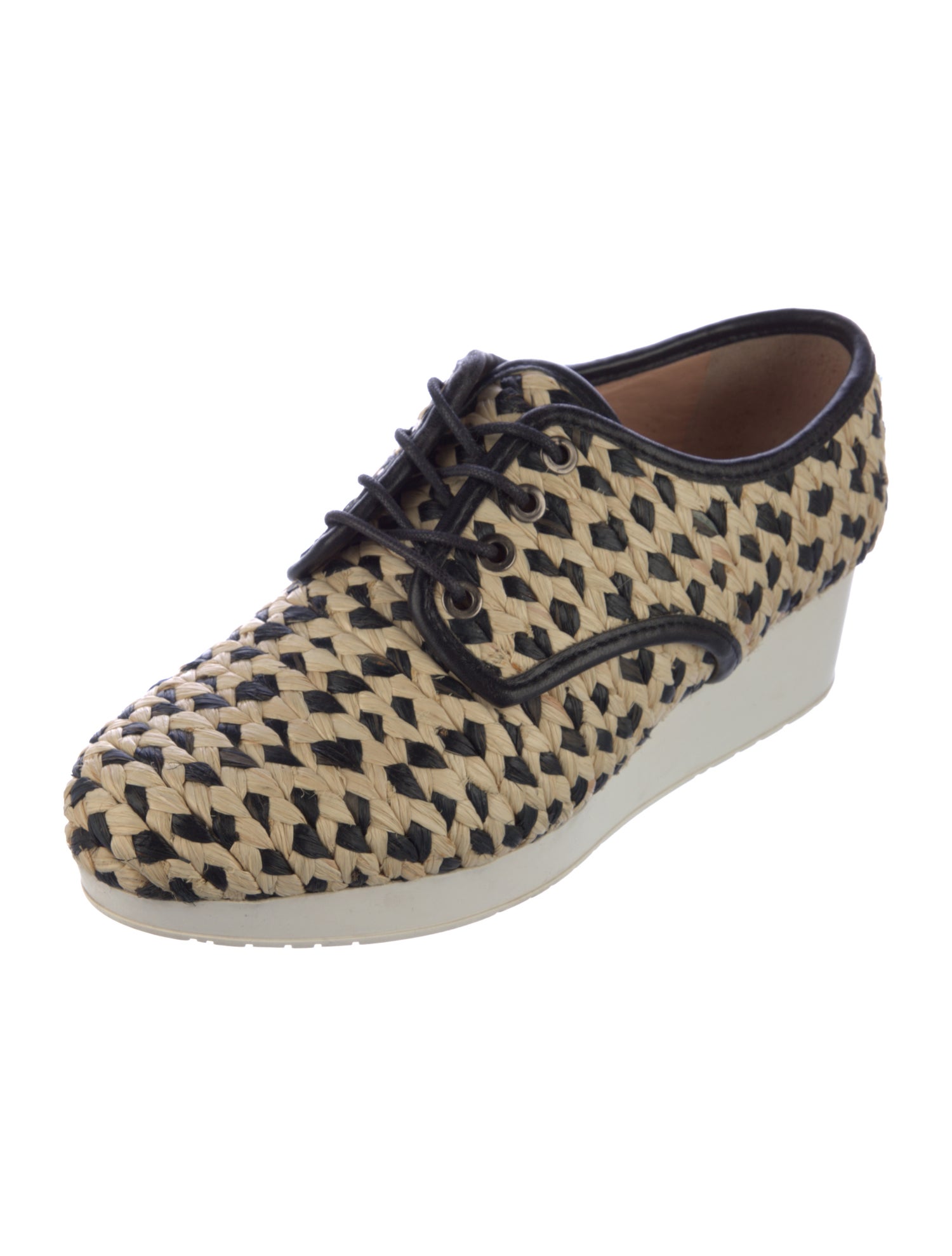 Robert Clergerie Straw Animal Print Mules