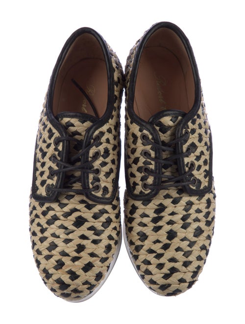 Robert Clergerie Straw Animal Print Mules