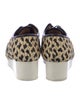 Robert Clergerie Straw Animal Print Mules