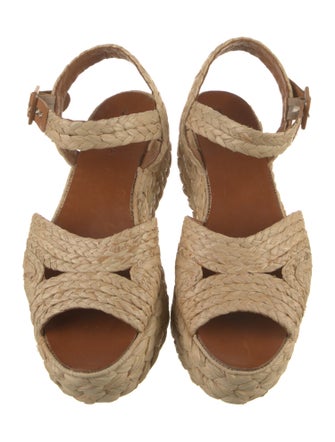 Robert Clergerie Raffia Espadrilles