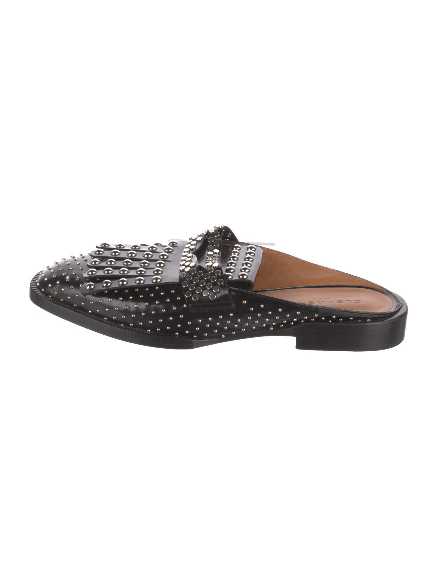 Robert Clergerie Leather Studded Accents Mules