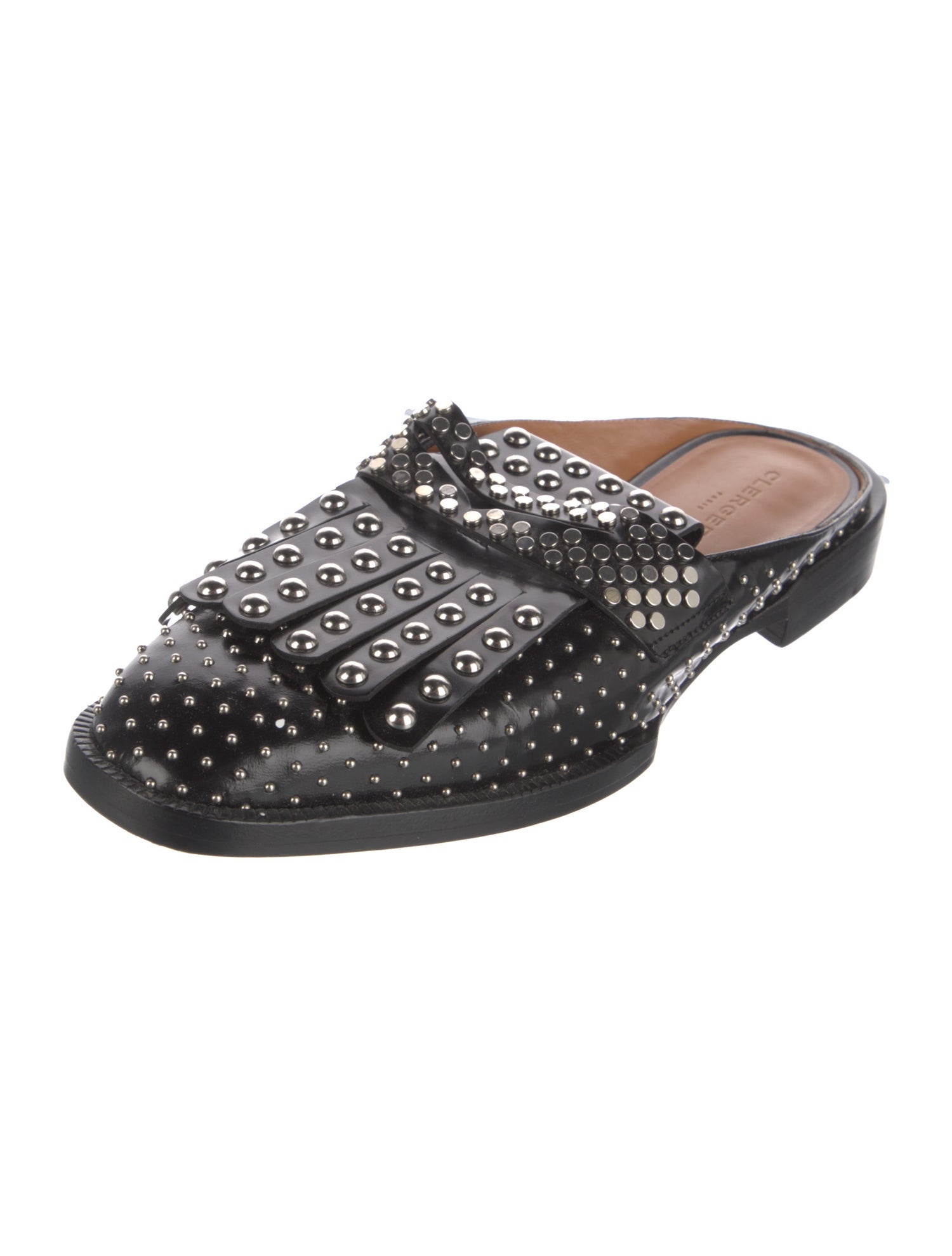 Robert Clergerie Leather Studded Accents Mules