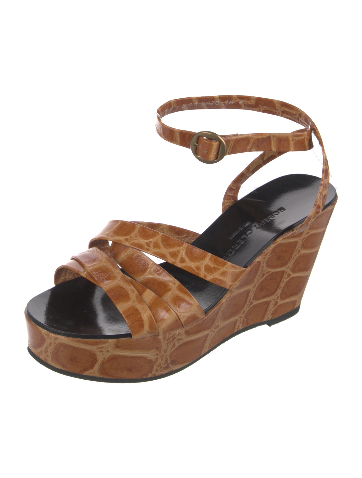 Robert Clergerie Leather Animal Print Sandals