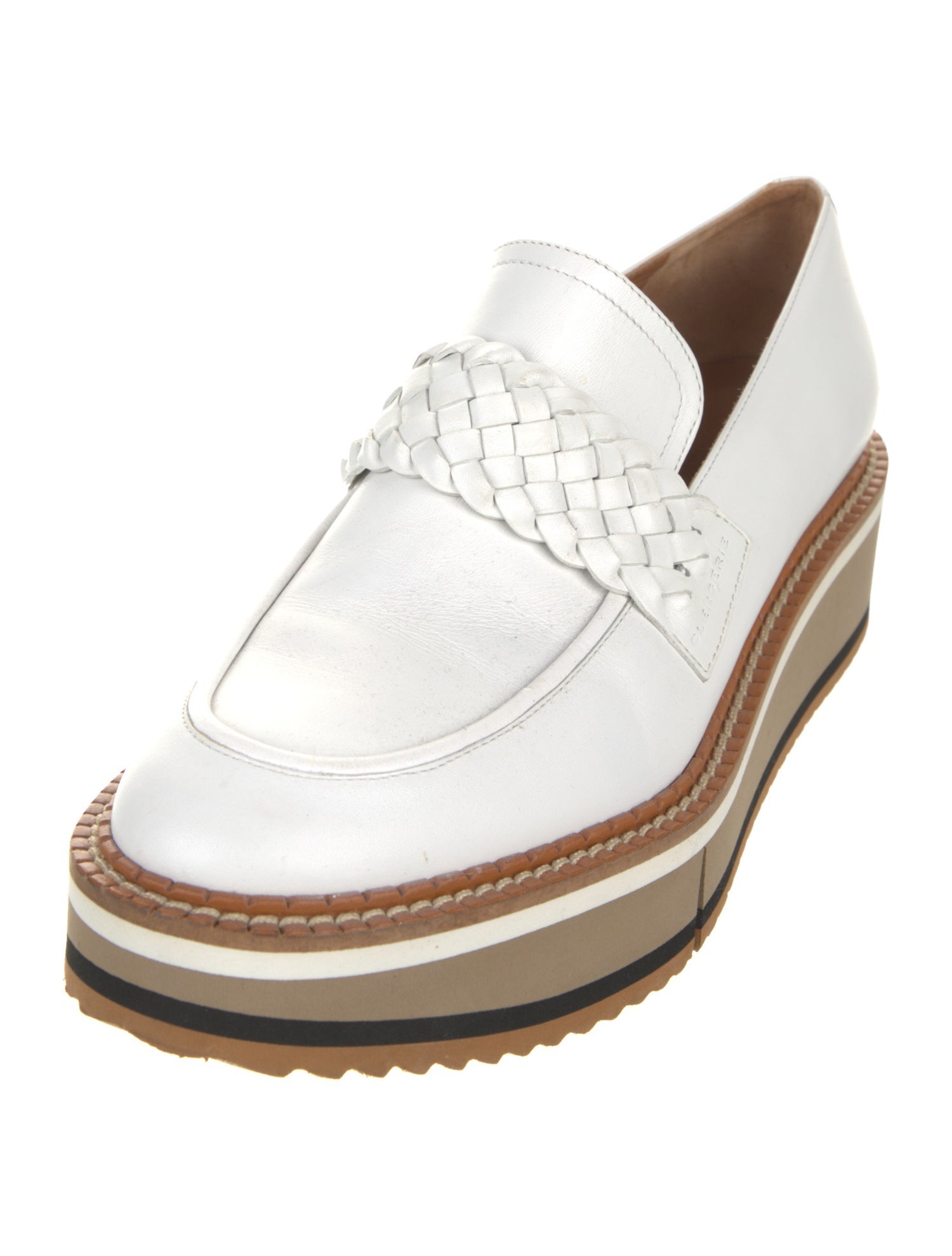 Robert Clergerie Leather Braided Accents Mules