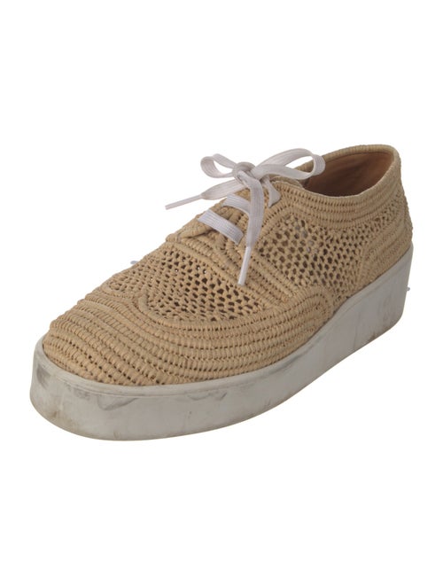 Robert Clergerie Straw Wedge Sneakers