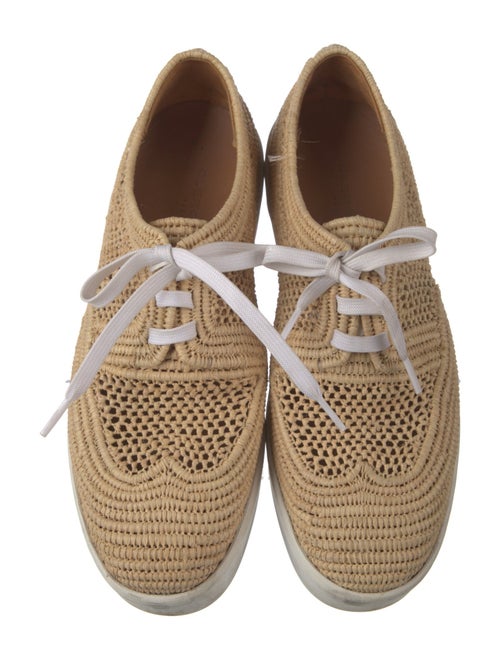 Robert Clergerie Straw Wedge Sneakers