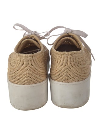 Robert Clergerie Straw Wedge Sneakers