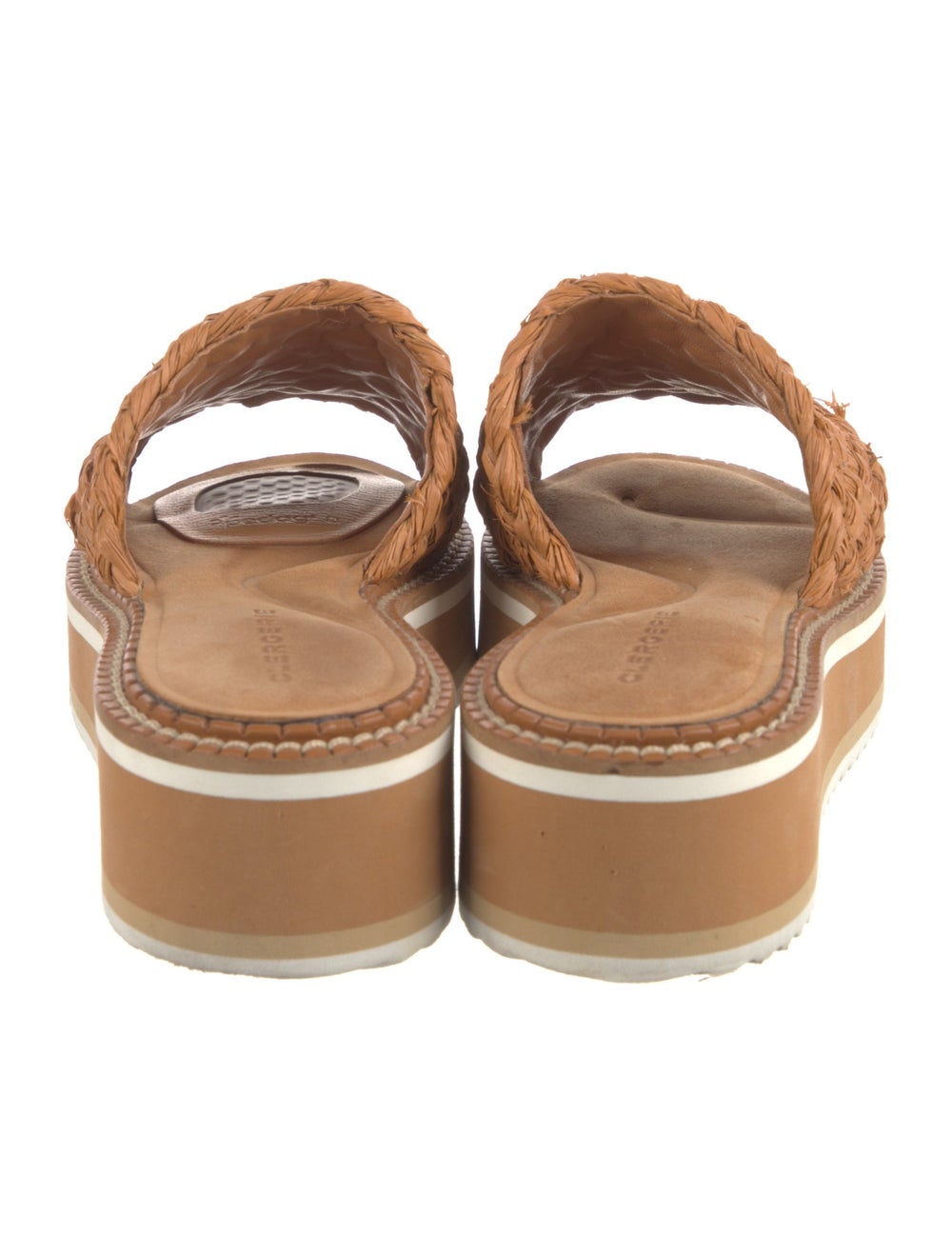 Robert Clergerie Straw Slides Orange Platform - image 4