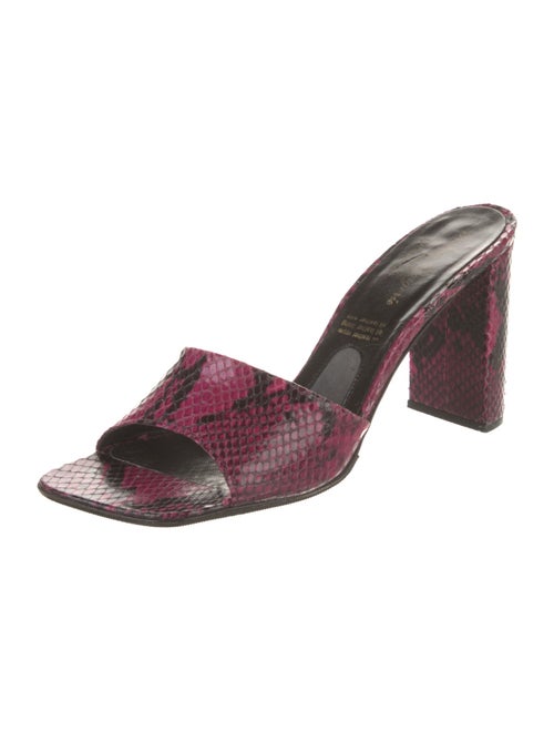 Robert Clergerie Python Animal Print Slides