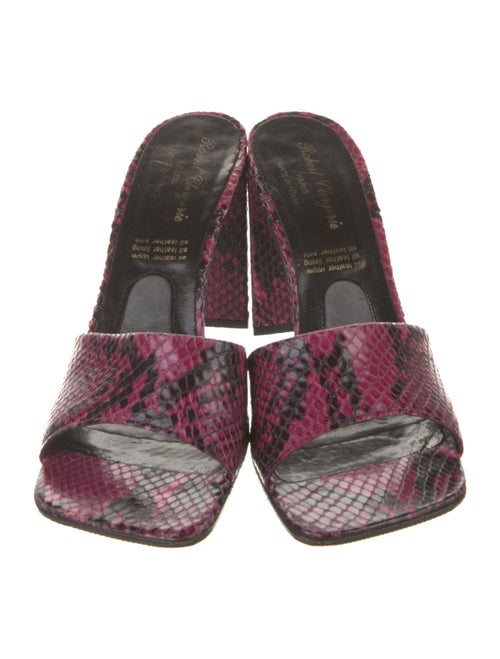 Robert Clergerie Python Animal Print Slides