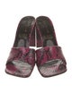 Robert Clergerie Python Animal Print Slides