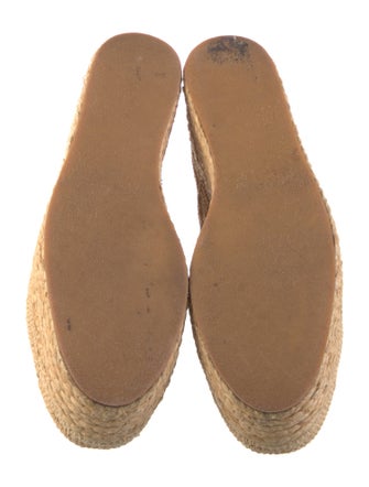 Robert Clergerie Raffia Embroidered Accent Mules