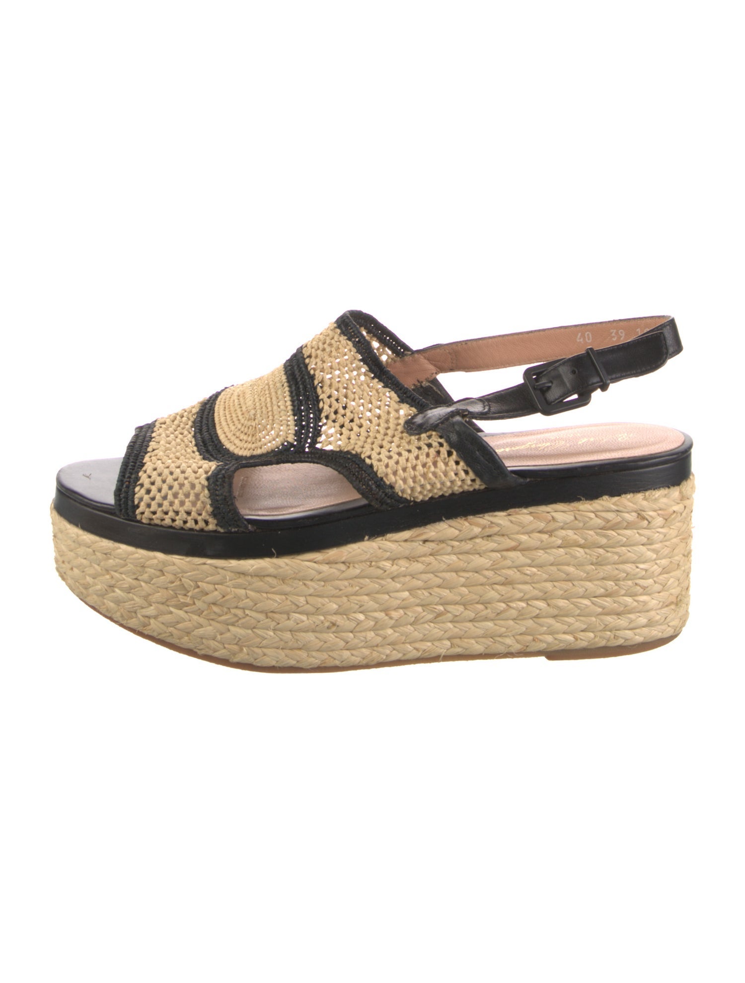 Robert Clergerie Raffia Cutout Accent Espadrilles