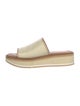 Robert Clergerie Leather Whipstitch Trim Slides