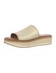 Robert Clergerie Leather Whipstitch Trim Slides