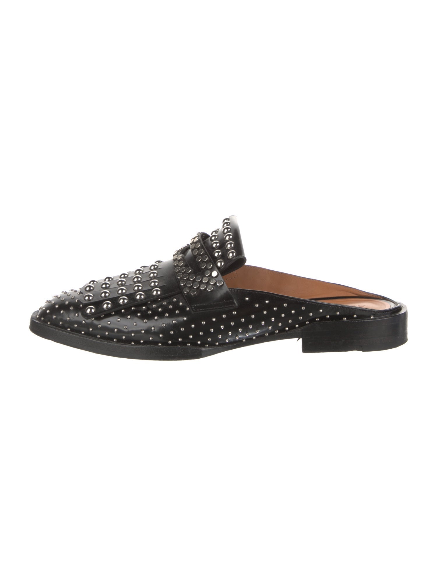 Robert Clergerie Leather Studded Accents Mules