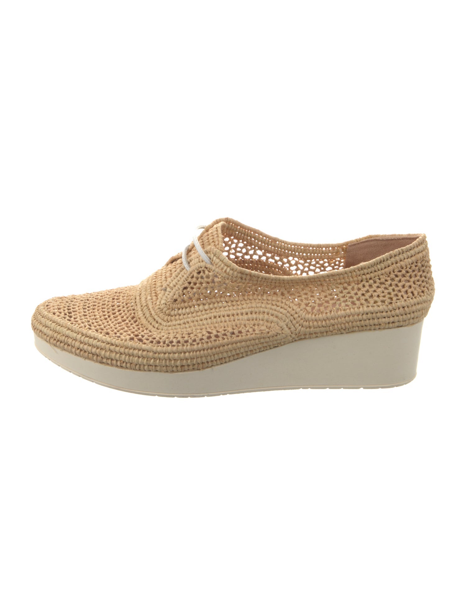 Robert Clergerie Straw Wedge Sneakers