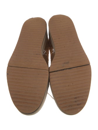 Robert Clergerie Straw Cutout Accent Wedge Sneakers