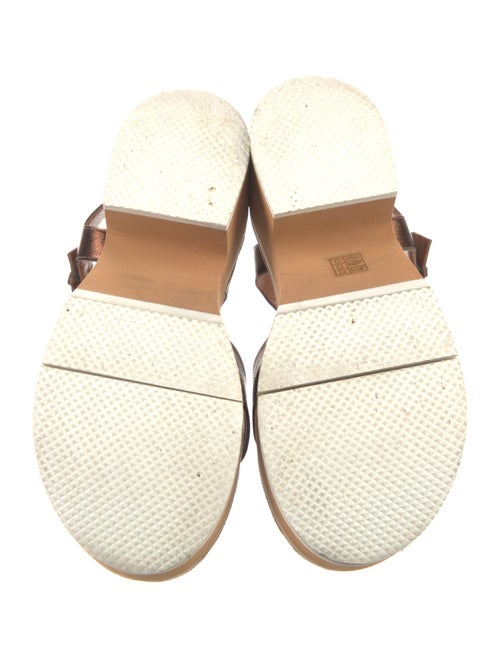 Robert Clergerie Leather Printed Slingback Sandals