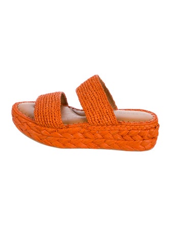 Robert Clergerie Straw Slides