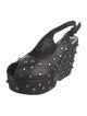 Robert Clergerie Leather Polka Dot Print Slingback Sandals