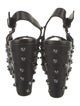 Robert Clergerie Leather Polka Dot Print Slingback Sandals