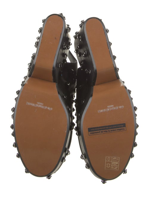 Robert Clergerie Leather Polka Dot Print Slingback Sandals