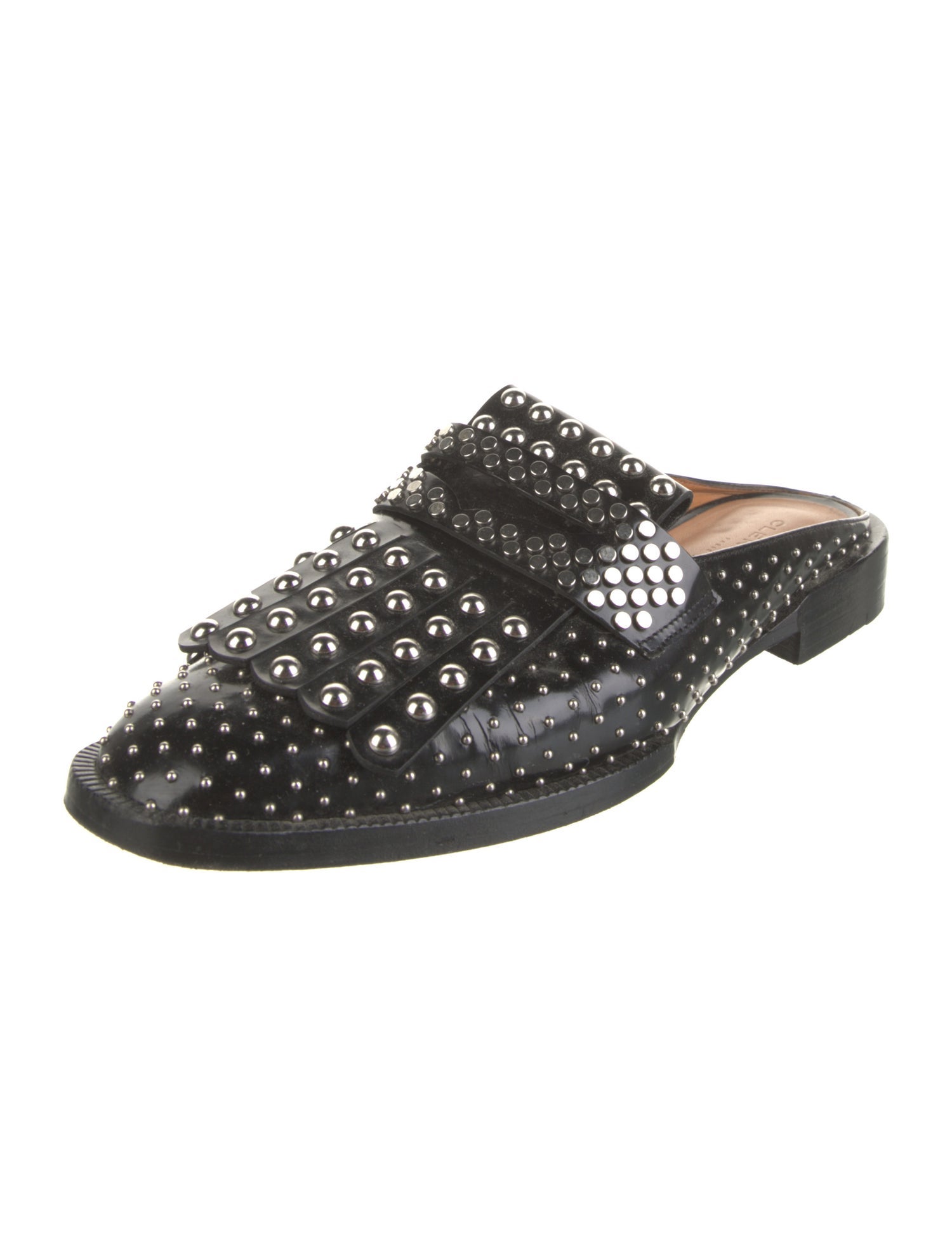 Robert Clergerie Leather Studded Accents Mules