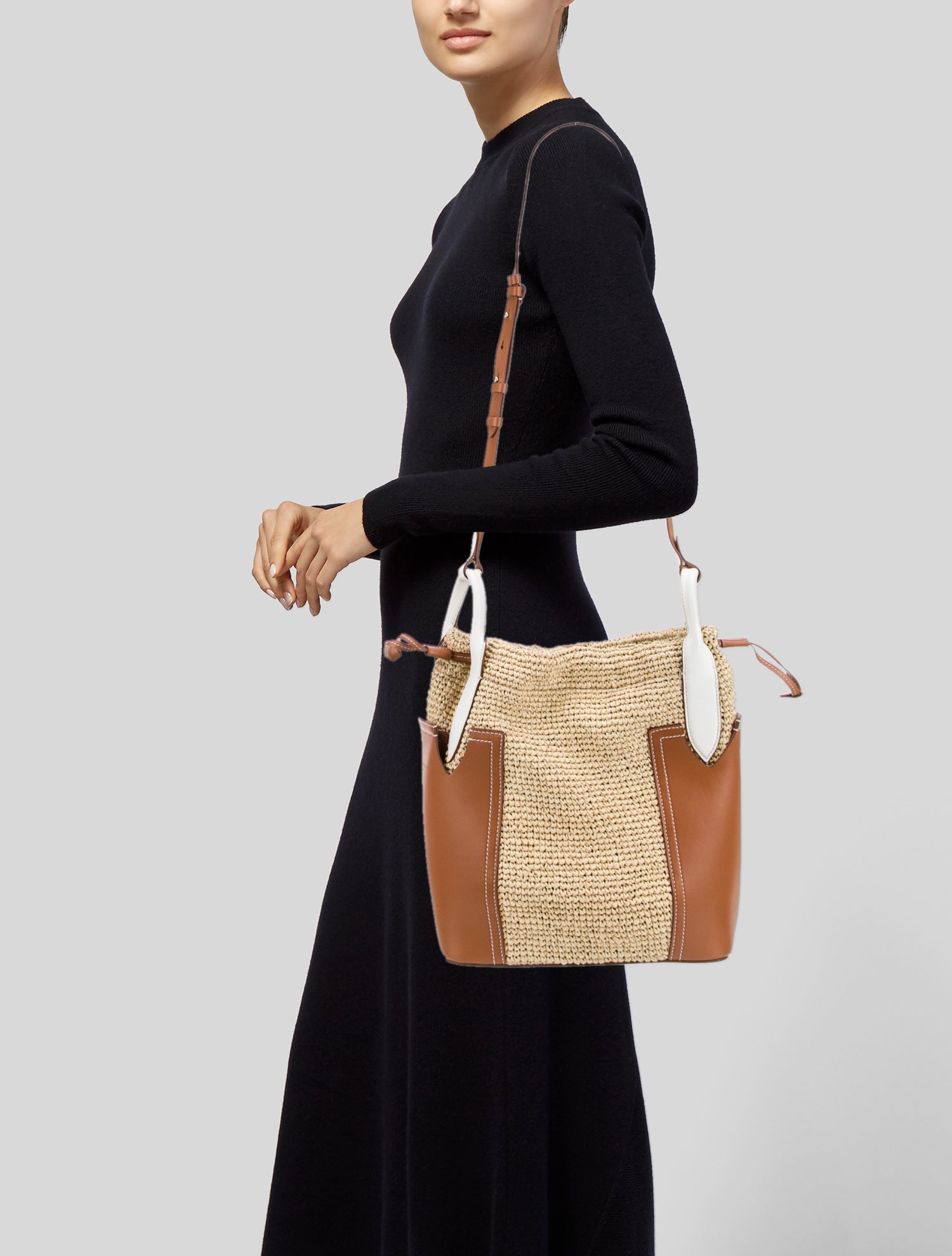 Robert Clergerie Raffia Bucket Bag