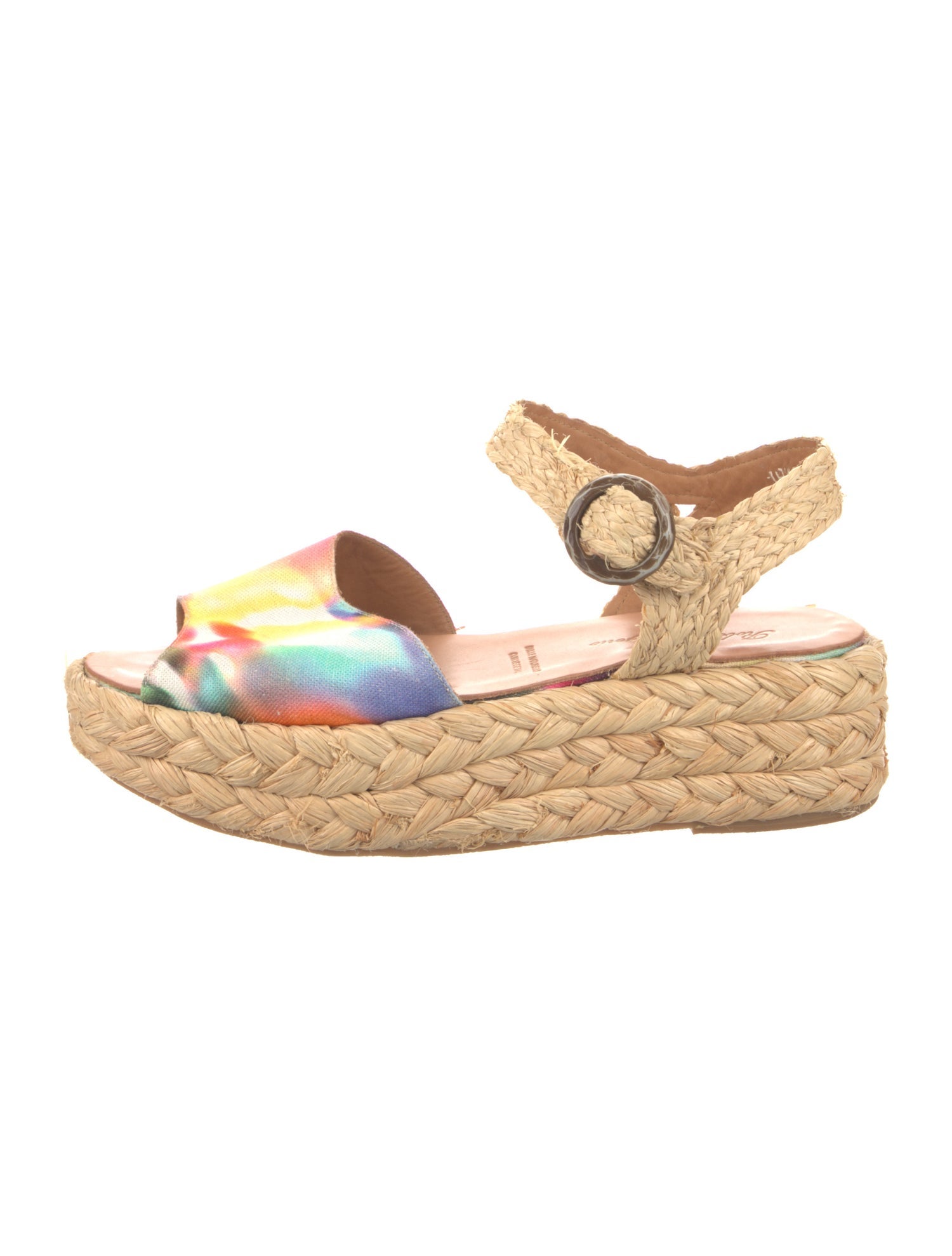 Robert Clergerie Straw Tie-Dye Print Espadrilles