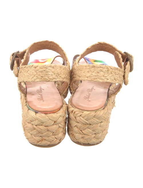 Robert Clergerie Straw Tie-Dye Print Espadrilles