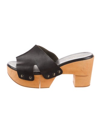 Robert Clergerie Leather Slides