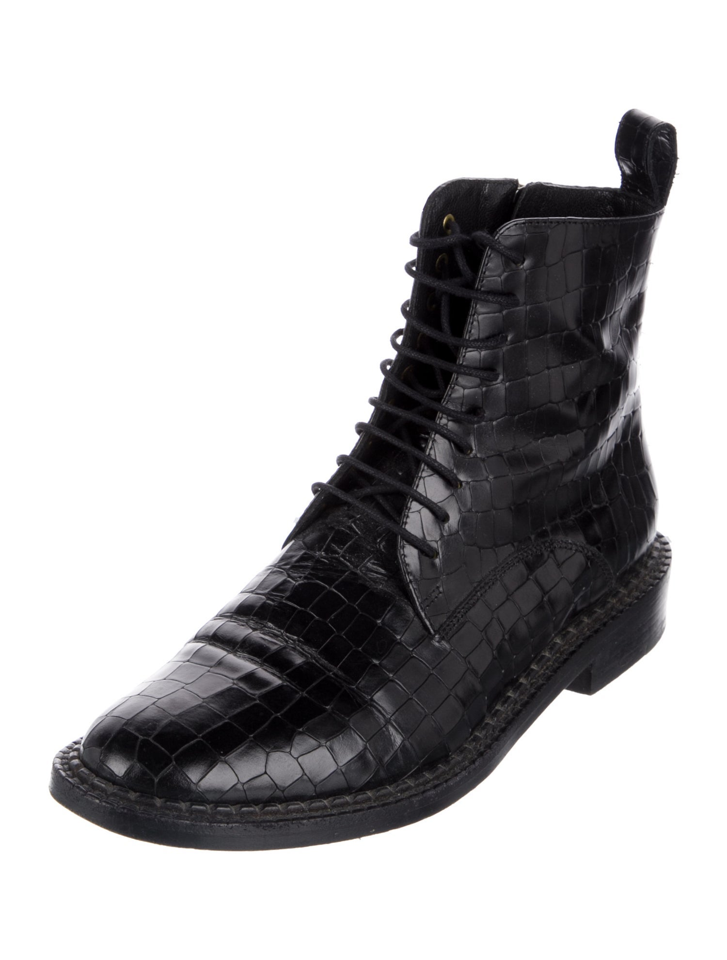 Robert Clergerie Leather Combat Boots