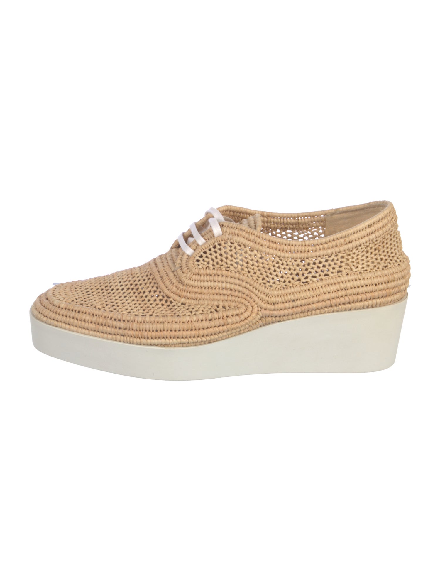 Robert Clergerie Straw Wedge Sneakers