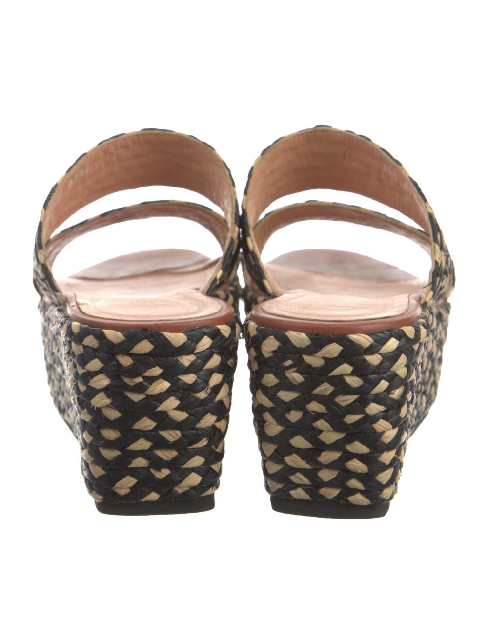 Robert Clergerie Raffia Slides Black & Brown Anim… - image 4