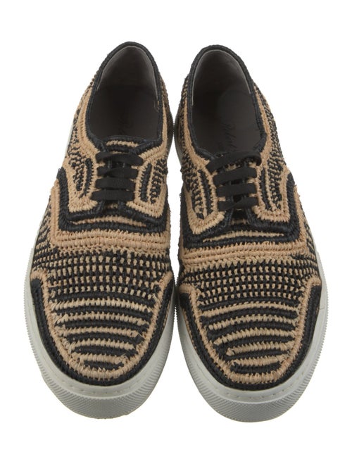 Robert Clergerie Straw Whipstitch Trim Sneakers