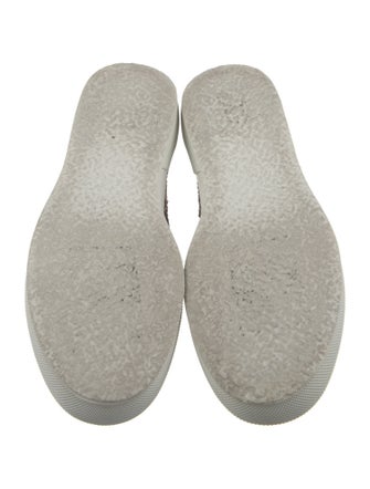 Robert Clergerie Straw Whipstitch Trim Sneakers