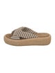 Robert Clergerie Straw Striped Slides
