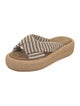 Robert Clergerie Straw Striped Slides