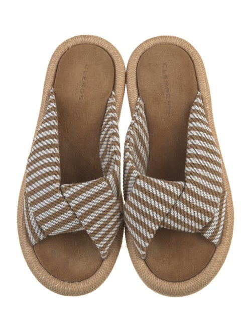 Robert Clergerie Straw Striped Slides