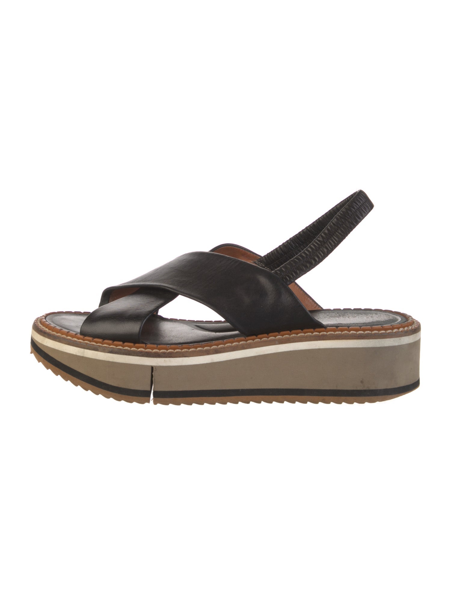 Robert Clergerie Leather Slingback Sandals