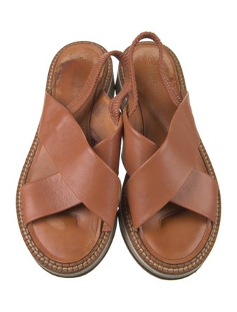 Robert Clergerie Leather Slingback Flats