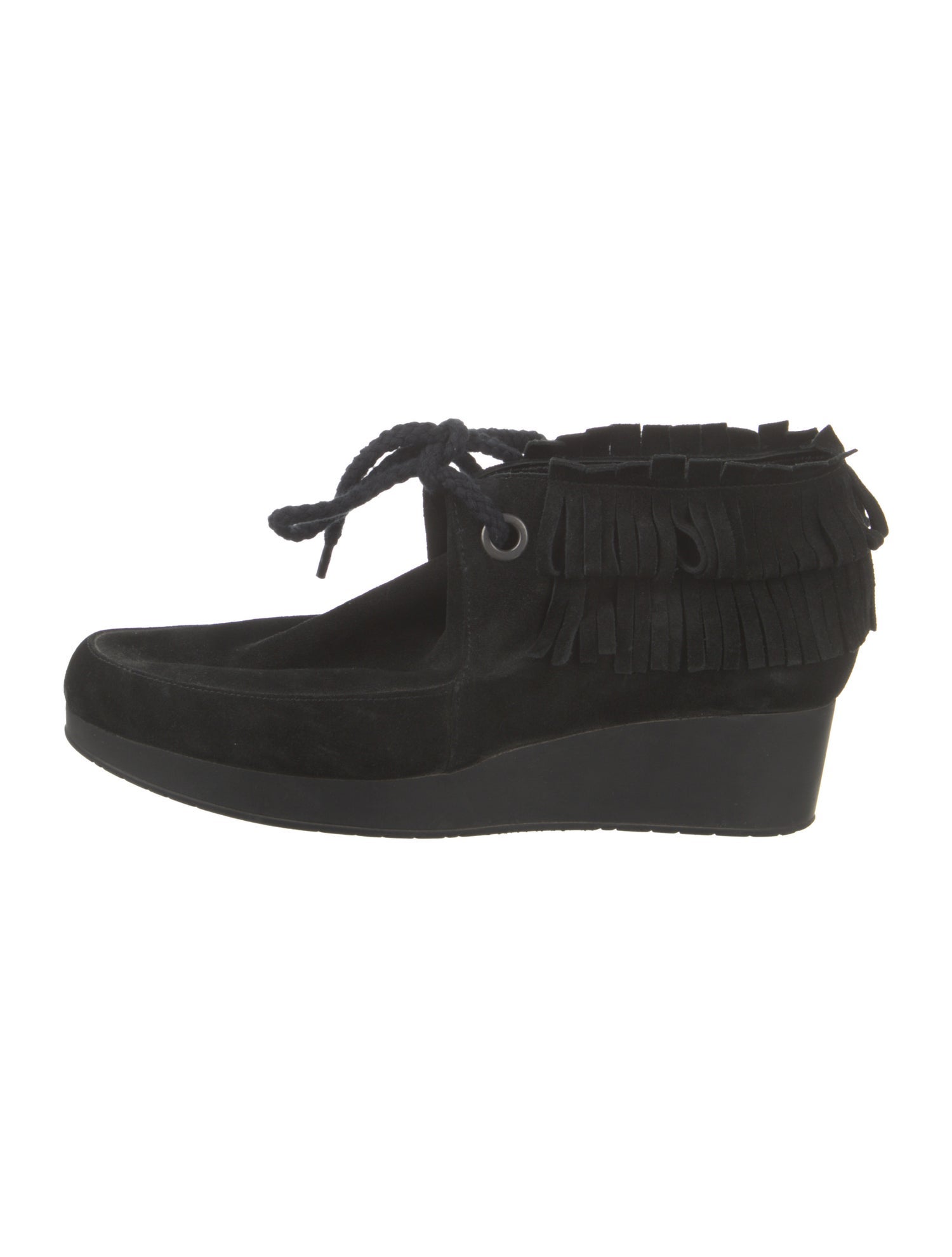 Robert Clergerie Suede Fringe Trim Accent Mules