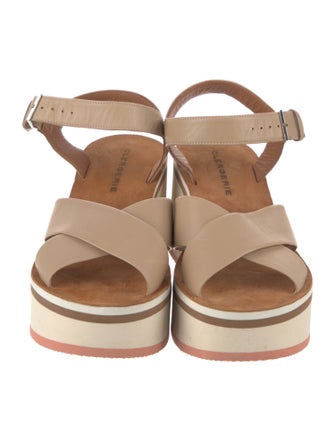 Robert Clergerie Leather Slingback Sandals