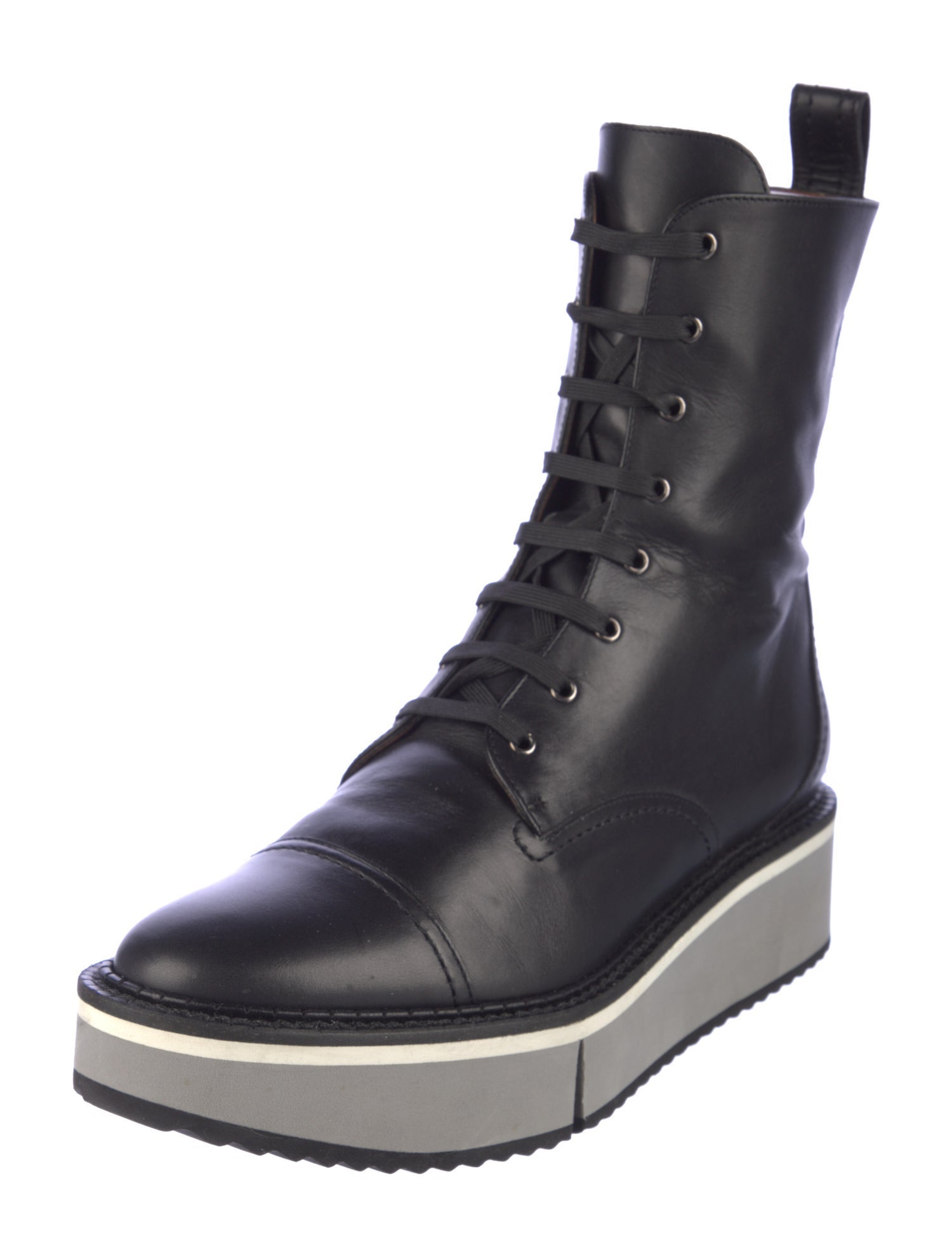 Robert Clergerie Leather Lace-Up Boots