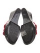 Robert Clergerie Canvas Beaded Accents Slides