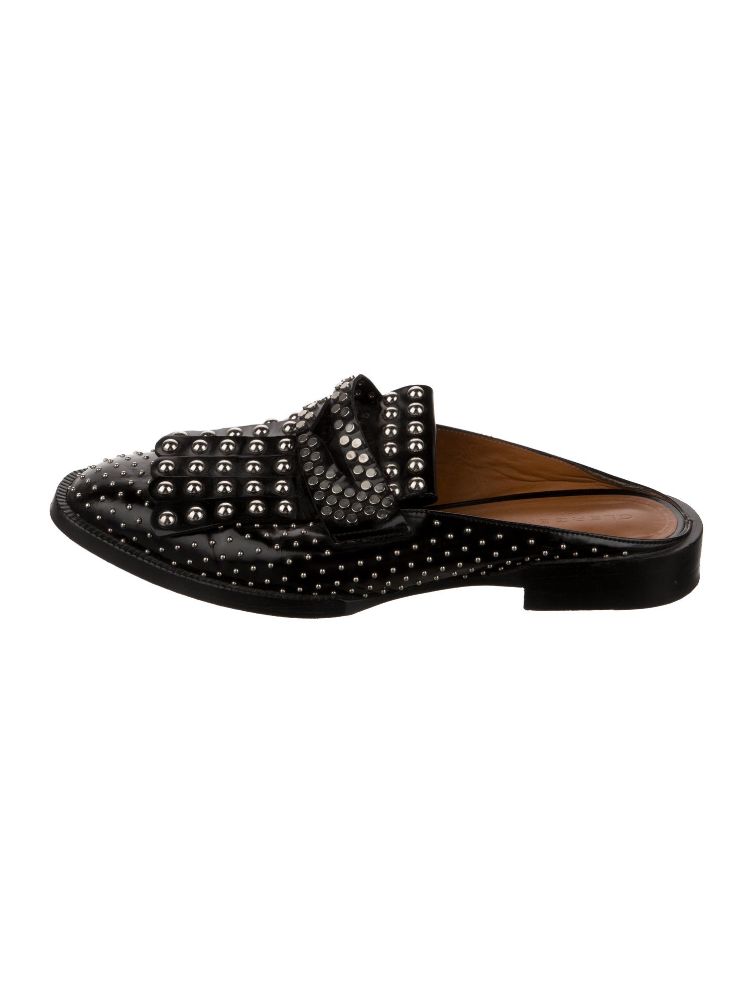 Robert Clergerie Leather Studded Accents Mules