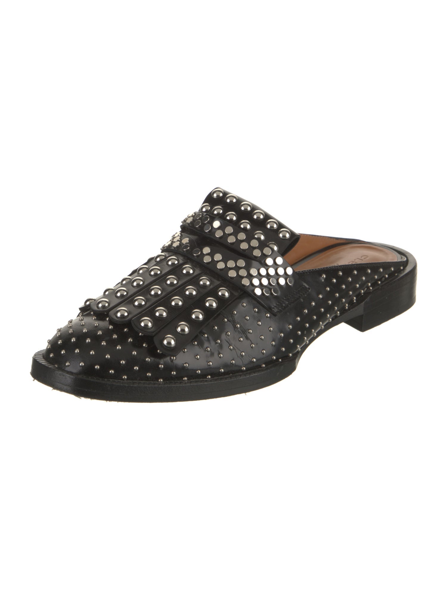 Robert Clergerie Leather Studded Accents Mules